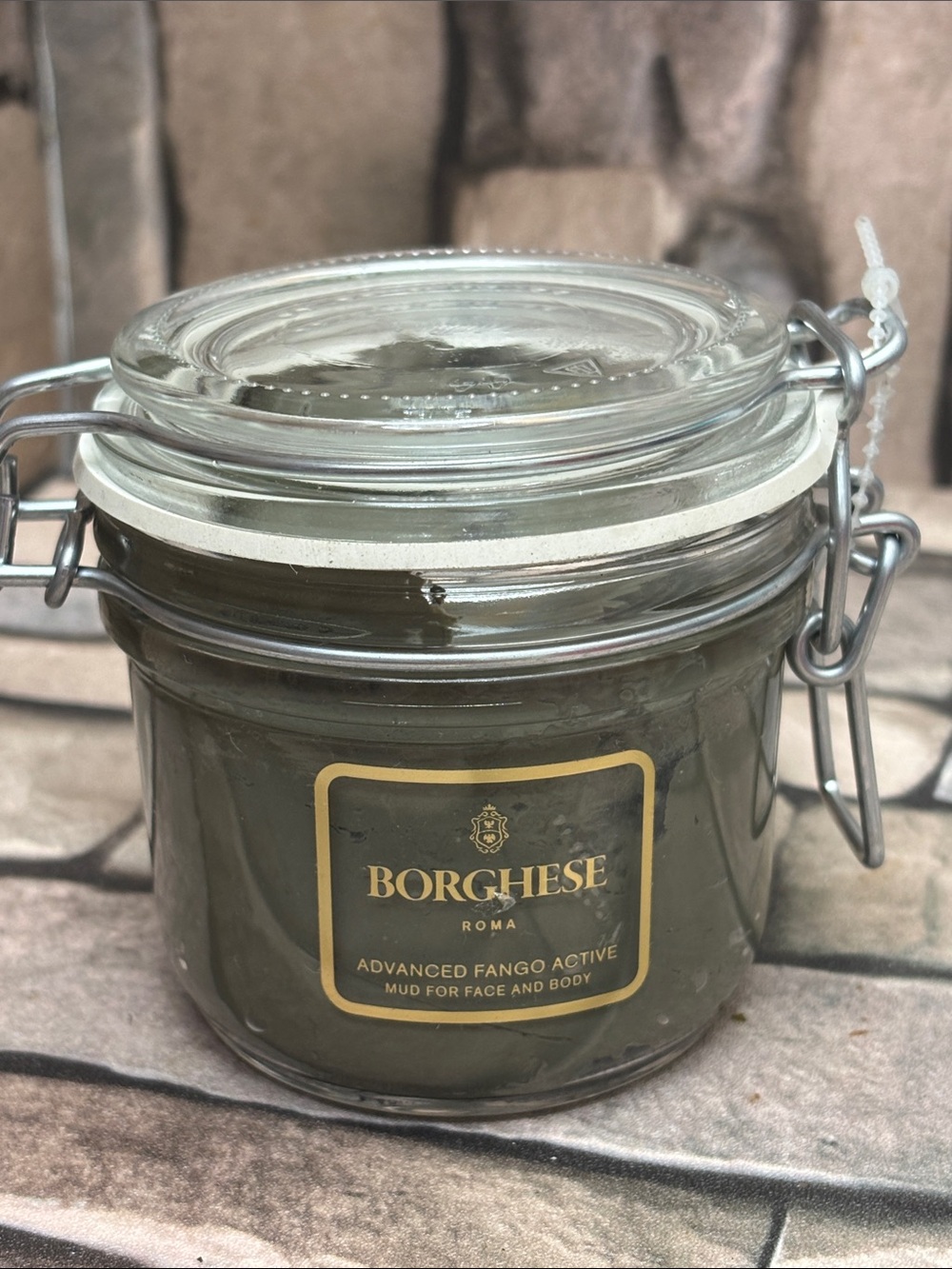 New Borghese Advanced Fango Active Mud for Face and Body in a 7.5 oz glass jar